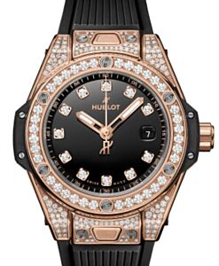 Hublot Big Bang 3-Hands One Click King Gold Pave 33mm 485.OX.1280.RX.1604 - BRAND NEW