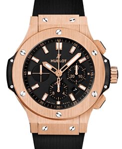 Hublot Big Bang Original Chronograph Gold 44mm Black Dial Rubber Strap 301.PX.1180.RX - BRAND NEW