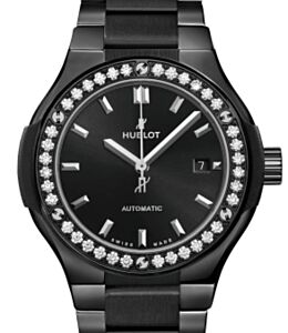 Hublot Classic Fusion 3-Hands Black Magic Bracelet Diamonds 33mm 585.CM.1470.CM.1204 - BRAND NEW