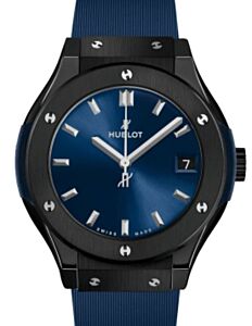 Hublot Classic Fusion 3-Hands Ceramic Blue 33mm Quartz 581.CM.7170.RX - BRAND NEW