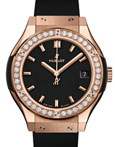 Hublot Classic Fusion 3-Hands King Gold Diamonds 33mm Quartz 581.OX.1181.RX.1104 - BRAND NEW