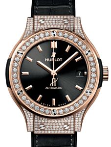 Hublot Classic Fusion 3-Hands King Gold Pave 38mm 565.OX.1480.LR.1604 - BRAND NEW