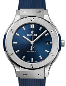 Hublot Classic Fusion 3-Hands Titanium Blue 38mm 565.NX.7170.RX - BRAND NEW