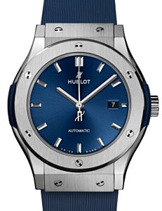 Hublot Classic Fusion 3-Hands Titanium Blue 42mm 542.NX.7170.RX - BRAND NEW