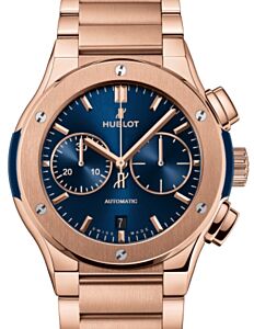 Hublot Classic Fusion Blue Chronograph King Gold Bracelet 45mm Blue Dial 520.OX.7180.OX - BRAND NEW