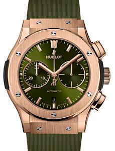 Hublot Classic Fusion Chronograph King Gold Green 45 mm 521.OX.8980.RX - BRAND NEW