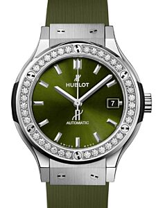 Hublot Classic Fusion Titanium Green Diamonds 38mm 565.NX.8970.RX.1204