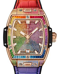 Hublot Shaped Spirit of Big Bang 3-Hands King Gold Rainbow 39mm 662.OX.9900.LR.0999