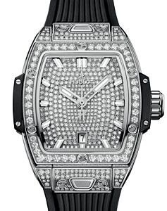 Hublot Shaped Spirit of Big Bang 3-Hands Steel Full Pave 32mm 682.SX.9000.RX.1604