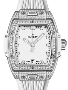Hublot Shaped Spirit of Big Bang 3-Hands Titanium White Pave 39mm 662.NE.2010.RW.1604