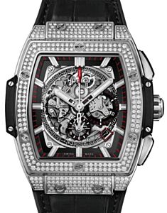 Hublot Shaped Spirit of Big Bang Chronograph Titanium Pave 45mm 601.NX.0173.LR.1704