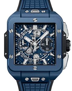 Hublot Shaped Square Bang Unico Blue Ceramic 42mm 821.EX.5170.RX