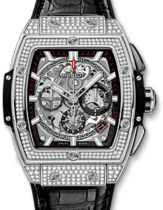 Hublot Spirit of Big Bang Diamond Pave Index Dial & Bezel Titanium Leather Strap 42mm 641.NX.0173.LR.1704 - BRAND NEW