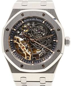 Audemars Piguet Royal Oak Double Balance Wheel Openworked 41mm Black Skeleton Stainless Steel 15407ST.OO.1220ST.01