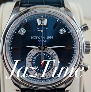 Patek Philippe Complications Annual Calendar Flyback Chronograph Platinum 40mm Blue Dial 5960P 