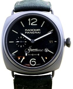 Panerai PAM 384 Radiomir 8 Days Ceramica Black Men's 45mm Leather - BRAND NEW