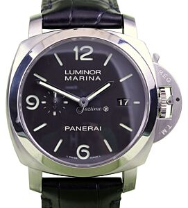 Panerai PAM 312 Luminor Marina Black 1950's Case 44mm Stainless Steel Leather BOX/PAPERS