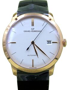 Girard Perregaux 1966 Classique Automatic 49525-52-131-BK6A 38mm Silver Index Rose Gold Leather BRAND NEW