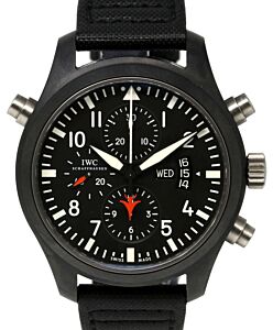 IWC Pilots Double Chronograph IW379901 Top Gun Edition Automatic Black Ceramic Arabic 46mm Men's PRE-OWNED