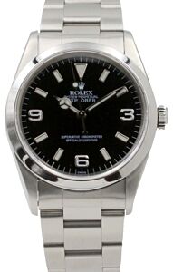Rolex Explorer I 14270 Men's 36mm Stainless Steel Oyster Black Arabic
