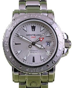 MontBlanc XL GMT 8469 Men's 41mm Stainless Steel Silver