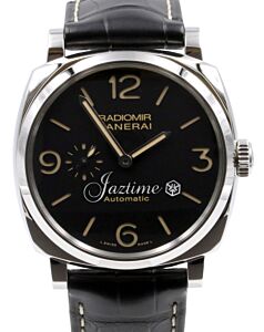 Panerai Radiomir Steel 45mm Black Dial Leather Strap PAM00572