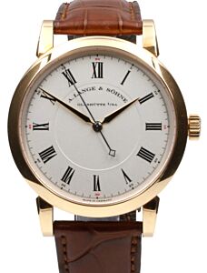 A. Lange & Sohne Richard Lange 232.032 Ivory Manual Wind Rose Gold 38.5mm Men's Leather 