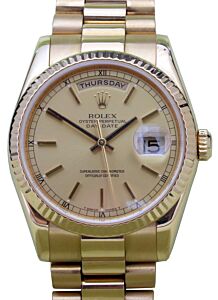 Rolex Day-Date President 118238 Champagne 36mm 18k Yellow Gold