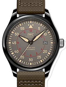 IWC Schaffhausen IW324702 Pilot's Watch Mark Xviii Top Gun Miramar Anthracite Arabic Ceramic Green Leather 41mm Automatic