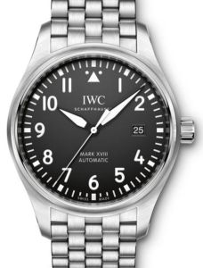 IWC Schaffhausen IW327011 Pilot's Watch Mark Xviii Black Arabic Stainless Steel 40mm Automatic