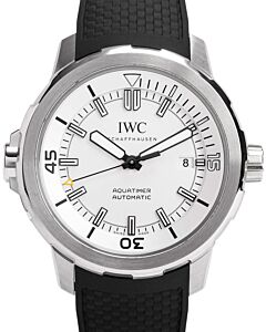 IWC Schaffhausen IW329003 Aquatimer Automatic Silver Plated Index Stainless Steel Black Rubber 42mm Automatic