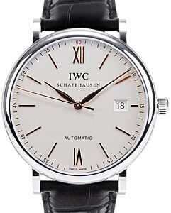 IWC Portofino Automatic Stainless Steel 40mm Silver Dial Leather Strap IW356517