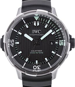 IWC Schaffhausen IW358002 Aquatimer Automatic 2000 Black Green Index Titanium Black Rubber 46mm Automatic