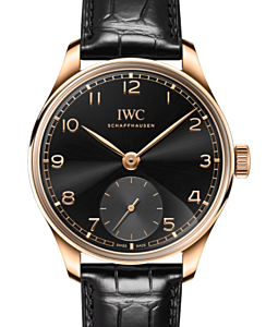 IWC Portugieser Automatic 18-Carat Gold 40.4mm Black Dial IW358401 - BRAND NEW