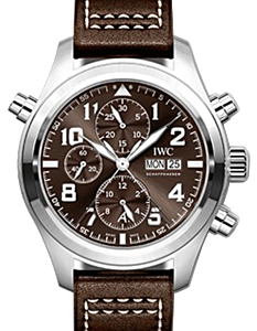 IWC Pilot's Watch Double Chronograph Edition "Antoine De Saint Exupery" Steel Brown Dial IW371808