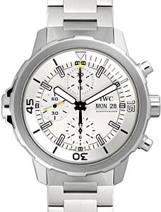 IWC Schaffhausen IW376802 Aquatimer Chronograph Silver Plated Index Stainless Steel Chronograph 44mm Automatic