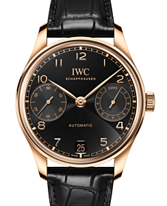IWC Portugieser Automatic 18-Carat Gold 42.4mm Black Dial IW501707 - BRAND NEW