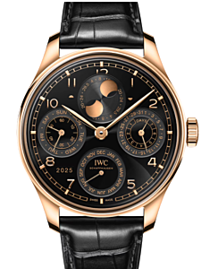 IWC Portugieser Perpetual Calendar 18-Carat Armor Gold 44.4mm Black Dial IW503702 - BRAND NEW