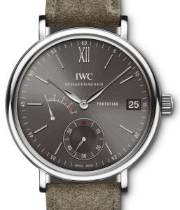 IWC Portofino Hand-Wound Eight Days IW510115 Slate Index Stainless Steel Fabric 45mm - BRAND NEW