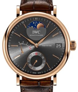 IWC Portofino Hand-Wound Moon Phase IW516403 Slate Index Red Gold Leather 45mm - BRAND NEW