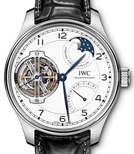 IWC Portugieser Constant-Force Tourbillon Edition ?150 Years? IW590202 Silver Arabic Platinum Leather 46mm - BRAND NEW
