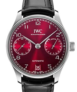 IWC Portugieser Automatic Stainless Steel 42.3mm Red Dial IW500714