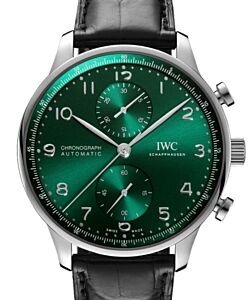 IWC Portugieser Chronograph Stainless Steel 41mm Green Dial IW371615