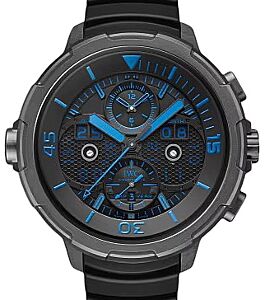 IWC Aquatimer Perpetual Calendar Digital Date-Month Ceratanium 49mm Rubber Strap Black Blue Dial IW379406 - BRAND NEW