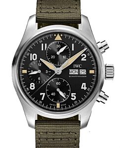 IWC Pilot's Watch Chronograph Spitfire Stainless Steel 41mm Black Dial IW387901