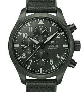 IWC Pilot's Watch Chronograph Top Gun Woodland Ceramic 44.5mm Green Dial IW389106