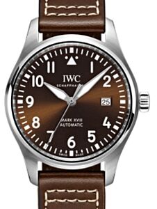IWC Pilot's Watch Mark XVIII Edition "Antoine De Saint Exupery" Stainless Steel 40mm Brown Dial Brown Leather Strap IW327003 - BRAND NEW