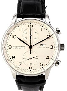 IWC Portuguese Automatic Chronograph IW371445 Men's Silver Arabic Stainless Steel PRE-OWNED