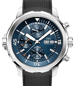 IWC Schaffhausen IW376805 Aquatimer Chronograph Edition Expedition Jacques-Yves Cousteau Stainless Steel Blue Dial Rubber Strap Automatic
