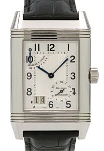 Jaeger LeCoultre Reverso Grande Stainless Steel Silver Arabic Dial & Leather Strap Q3008420 240.8.15 - PRE-OWNED